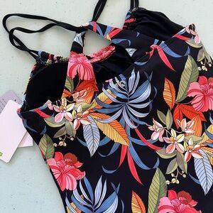 Nordstrom Multicolor Floral Tankini Swimsuit Top